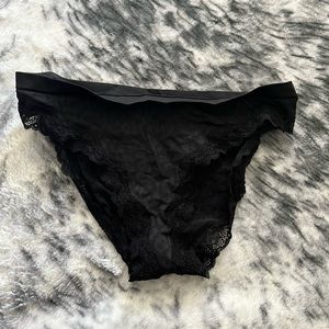 Black lace Victoria’s Secret panty